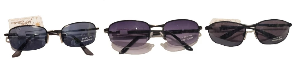 GAFAS DE SOL COLECCIÓN PARADISE GUNMETAL AVIATOR, METAL NEGRO, ENVOLVENTES ~ NUEVAS Foto 1 de 1