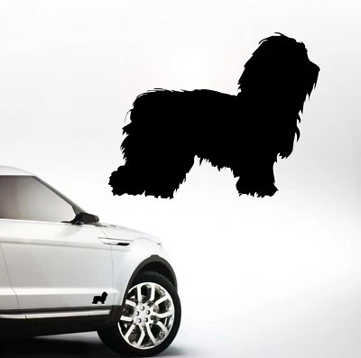 Auto Aufkleber BOLONKA ZWETNA 10cm Silhouette Kontur Hundeaufkleber SIVIWONDER - Bild 1 von 3