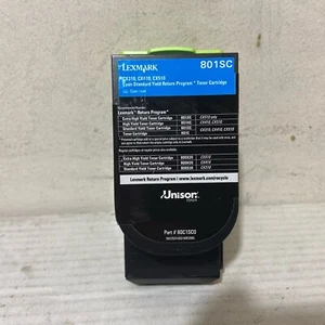 Toner ciano originale Lexmark 801SC CX310, CX410, CX510 SENZA SCATOLA - Foto 1 di 6