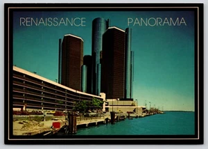 Postkarte Renaissance Center Panorama Detroit Michigan - Bild 1 von 2
