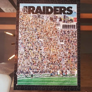 Vintage LA Raiders NFL Jigsaw Puzzle 513 pieces Fandemonium John Holladay 1994 - Picture 1 of 4