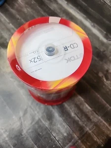 NEW TDK Blank Recordable CD-R 100 Pack 700MB 80 Min 52x Speed New - Picture 1 of 4