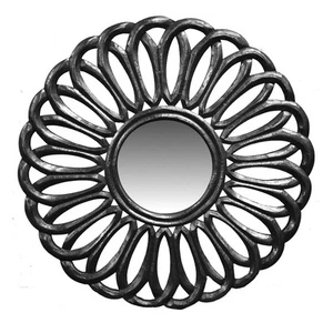 Wall Mirror Wooden Frame Silver 23.5"-Decorative Wall Decor -Wall Mirror -Accent - Picture 1 of 1