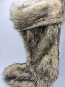 Wondershop Weihnachtsstrumpf Kunstfell 19 Zoll braun - Bild 1 von 8