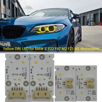 Placa LED DRL Yellow Angel Eye DRL para BMW F22 F23 218i M235i 230i M240i 2014-17 Foto 1 de 4
