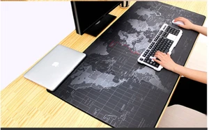 Large Size mouse pad Anti-slip World Map Rubber Computer Gaming mousepad Desk - Photo 1/8