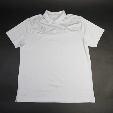 Atlanta Hawks Nike Dri-Fit Polo Men's Light Gray Used Cover