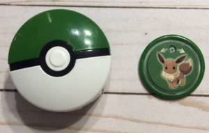 2019 McDonald's Happy Meal Toy Pokemon Eevee Green Disk Launcher - Picture 1 of 4