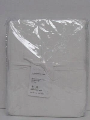 Pottery Barn Belgian Classic Flax Linen  Curtain, 100" x 84" White Color NWT - Image 1 of 4