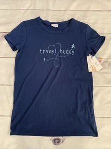 LulaRoe Liv Tee Damen Größe XS Blau Kurzarm Shirt Travel Buddy Flugzeug NEU - Bild 1 von 9