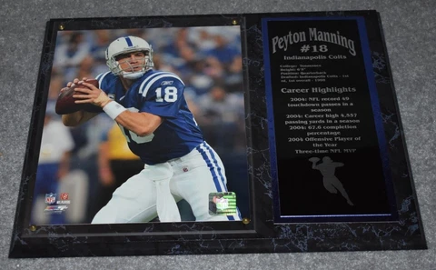 INDIANAPOLIS COLTS PEYTON MANNING #18 12" x 15" SPORTS PLAQUE Cover