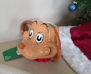 GRINCH 3-D Max the Dog Christmas Ceramic Coffee Mugs Dr Seuss Holiday GRINCHMAS - Picture 1 of 4