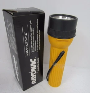RAYOVAC YELLOW INDUSTRIAL GRADE IV2D UTILITY FLASHLIGHT - Picture 1 of 5