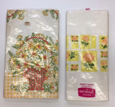 Lote de 2 manteles florales de colección para criada de fiesta (54x96) y creaciones de fiesta (48x88) Foto 1 de 4
