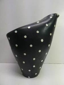 VINTAGE ITALIAN BITOSSI POTTERY MID CENTURY SPOTTED ORGANIC FOLDED VASE - Picture 1 of 9