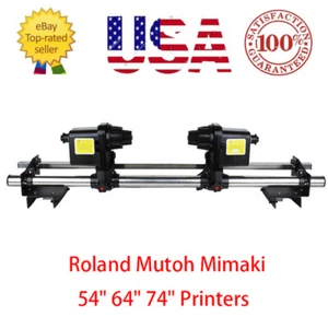 Sistema de carrete de recogida automática de medios para 54"" 64"" 74"" Epson Roland Mimaki Mutoh - EE. UU. - Imagen 1 de 7