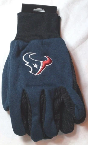 NFL Houston Texans Utility Gloves Navy w/ Black Palm by FOCO Cover