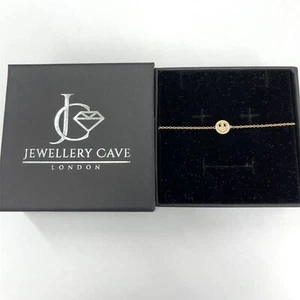 Armband 9 kt Gelbgold Smiley Pave Set - Bild 1 von 5