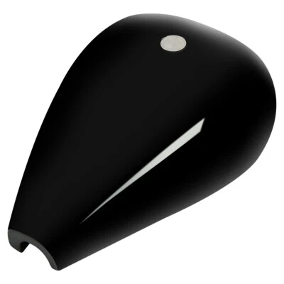Vivid Black 4.7gal. Gallon Stretched Fuel Gas Tank Fit For Harley Bobber Chopper - Image 1 of 4