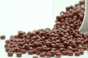 Miyuki Round Rocailles 11/0 Opaque Brown Luster Seed Beads RR-419 - Picture 1 of 2