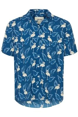 Camisa de manga corta tejida talla grande Blend para hombre 20717503 en azul marino, 2XL - 6XL Foto 1 de 3