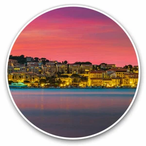 2 x Vinyl Stickers 20cm - Calvi Port at Sunset France Beach Cool Gift #21305 - Afbeelding 1 van 9