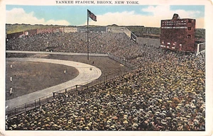 1928 Baseball Yankee Stadium Bronx NY post card - Picture 1 of 2