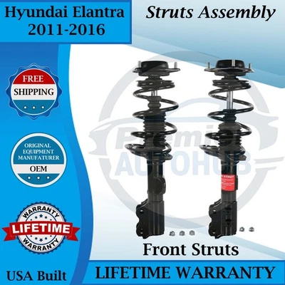 Puntales delanteros Monroe OEM para Hyundai Elantra 2011-2016 garantía de por vida Foto 1 de 4