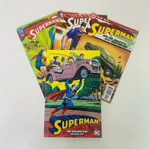 Superman Comics Lot: The Golden Age Vol. 5 book, 41 2015 Comic con Ex, 201 & 612 - Picture 1 of 10