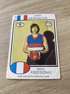 Gary Merrington - Footscray - 1975 Scanlens VFL Card No 103 - Free Postage - Picture 1 of 2