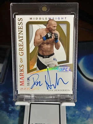 Dan Henderson /99 ON CARD AUTO Marks of Greatness 2021 Panini Immaculate UFC - Image 1 of 2