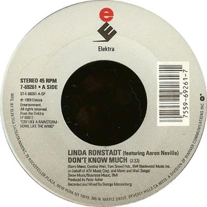 Linda Ronstadt Featuring Aaron Neville, Don't Know Much / Cry Like A Rainstorm,  - Picture 1 of 4