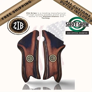 Empuñaduras Zib serie madera laminada empuñaduras de pistola para Luger P08, logotipo de metal - Imagen 1 de 7