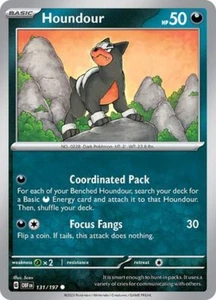 Houndour Fiamme Ossidiana Pokémon TCG 131/197 Regolare Comune ࿊ - Foto 1 di 1