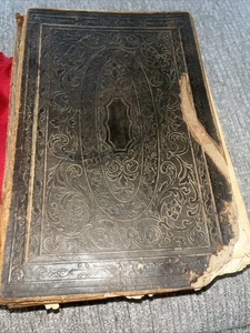 Antique 1850 Cottage Bible and Family Expositor Volume 2 Case, Tiffany & Co - Picture 1 of 15