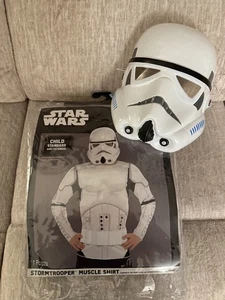 Disney Star Wars Camicia Muscolare Stormtrooper Manica Lunga Bambino con Maschera - Foto 1 di 1