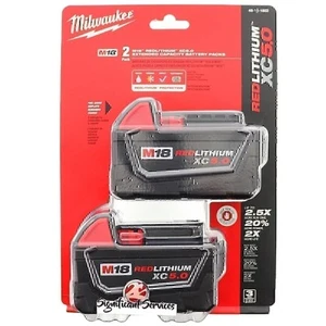 Milwaukee 48-11-1852 M18 18V Lithium-Ion Battery Pack - Picture 1 of 7