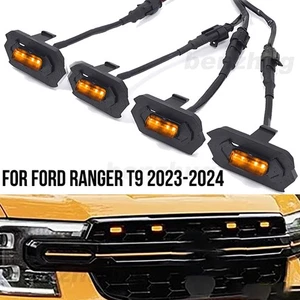 Front Grille Marker Light Amber For Ford RANGER T9 2023-2024 Car Grid Decoration - Foto 1 di 11