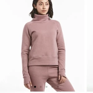 Public Rec Luxe Fleecepullover Relaxed Fit Damen Small Mauve Kuscheltaschen - Bild 1 von 8