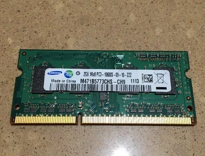SAMSUNG 2GB LAPTOP RAM MEMORY 1RX8 DDR3 PC3-10600S M471B5773CHS-CH9 - Image 1 of 2