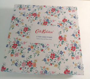 Cath Kidston 3 Tier Ceramic Cake Stand - Clifton Rose & Mews Ditsy