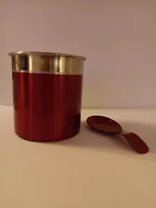 Red Stainless Steel Ice Bucket & Spoon Rest - Picture 1 of 5
