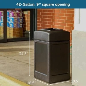 Commercial Outdoor Trash Can 42 Gallon Large Indoor Waste Trash Container Bin - Picture 1 of 6