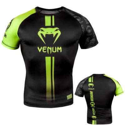 MMA Muay Thai Men's Drawstring Quick Drying Training T-shirts Boxing Gym Tops - Image 1 of 4