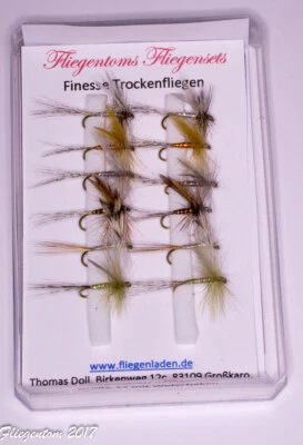 Set mit 12 Trockenfliegen - Finesse Trockenfliegen  - Bild 1 von 2