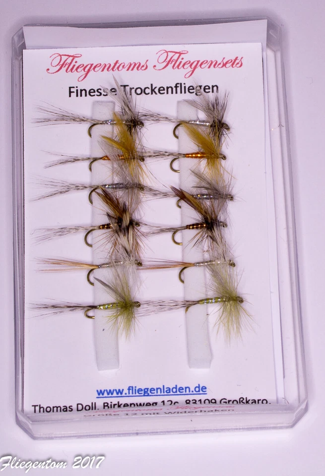 Set mit 12 Trockenfliegen - Finesse Trockenfliegen  - Bild 1 von 2