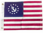 12x18 ENSIGN YACHT Flag Embroidered 210D Nylon Nautical Boat Flag Grommet