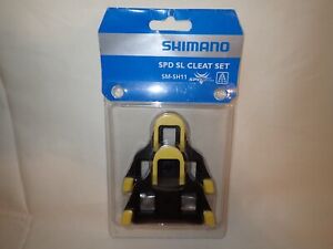 Shimano SM-SH11 Yellow SPD-SL Cleat Set Cycling Shoe Self-Aligning 13 Degree