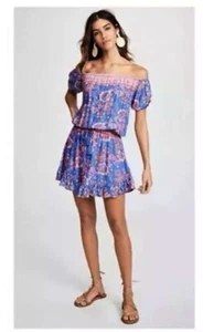 Tiare Hawaii Dress OS Small Floral Mini Short Sleeve Vacation Beach - Picture 1 of 12