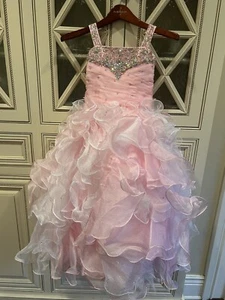 Tiffany Mädchen rosa Festzug/Ball Kleid Größe 4 - Bild 1 von 6